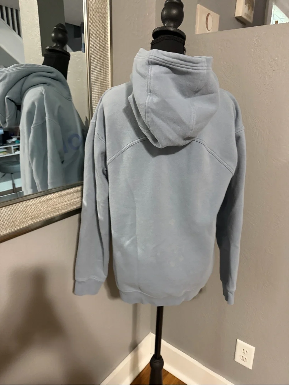 Lululemon All Yours Hoodie Chambray Logo Hooded Athletic Sweater Size 8.